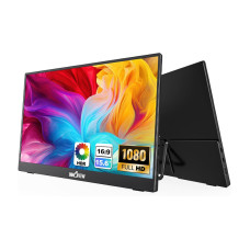 InnoView Portable Monitor for Laptop 15.6'' FHD 1080P USB-C Travel Monitors Built-in 90° Adjustable Stand Without Bag, HDR IPS Portable Laptop Monitor for MacBook PC Phone Xbox PS4/5 Switch - INVPM001-05B